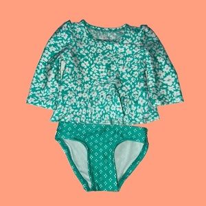 Cat & Jack 2 piece swimsuit 0-3 months